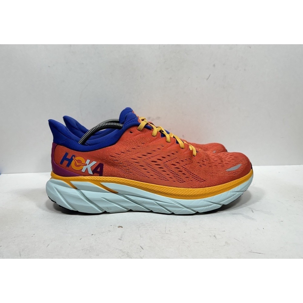 Hoka One‎ One Clifton 8 Fiesta Bluing Running Shoes Men's Size 11.5 1119393FBLN